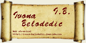 Ivona Belodedić vizit kartica
